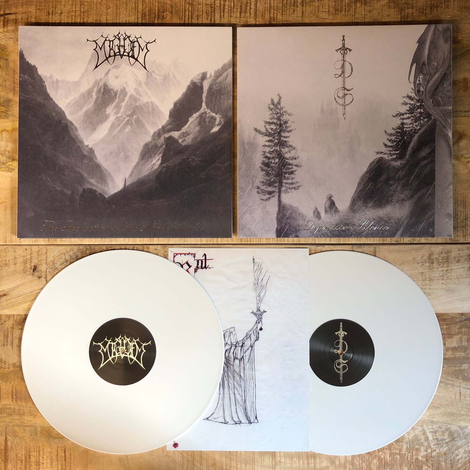 Mightiest/Depressive Silence - The Recreation of the Shadowlands/Depressive Silence col. white DLP